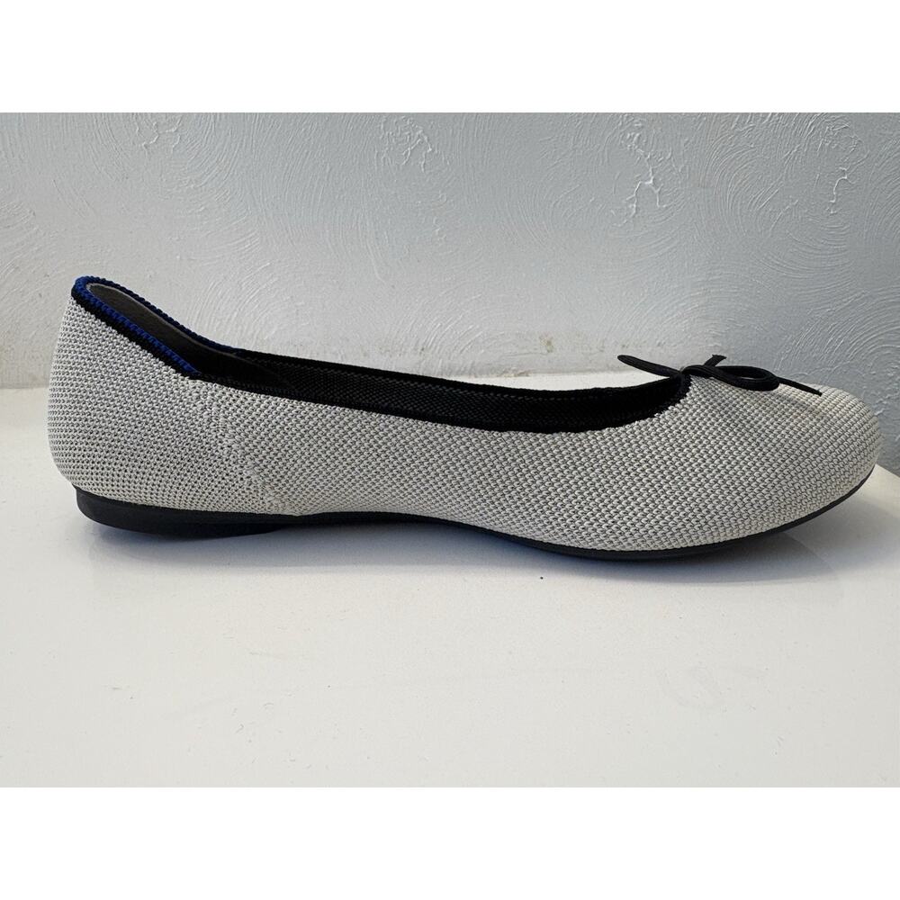 Rothy’s The Ballet Flat Diamond Metallic Women’s Size US 8 Silver Washable - Picture 4 of 10